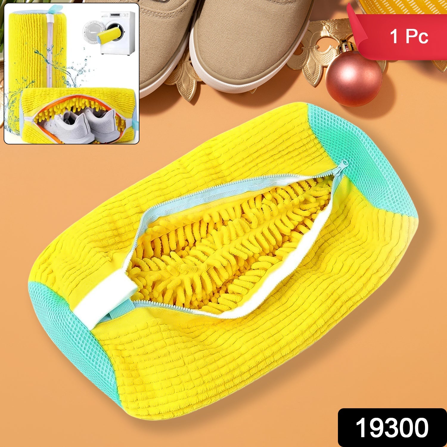 Shoe Washing Machine Bag with Microfiber Chenille Lining & Zipper (1 Pc) Shoe Washing Machine Bag with Microfiber Chenille Lining & Zipper (1 Pc)